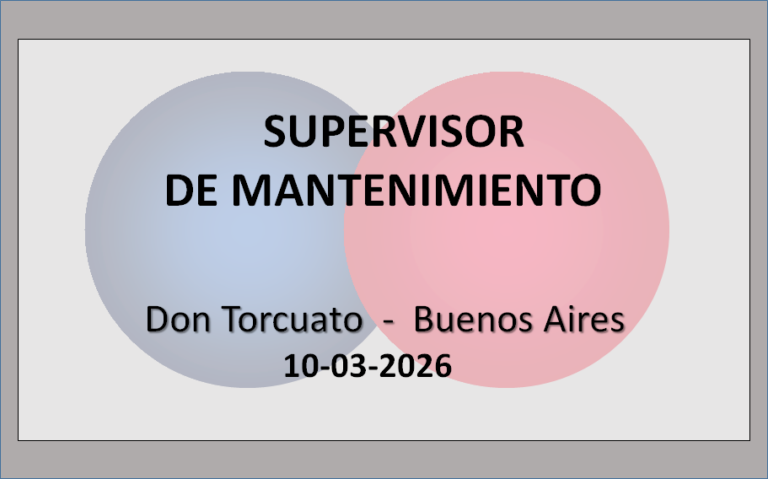 Supervisor de Mantenimiento