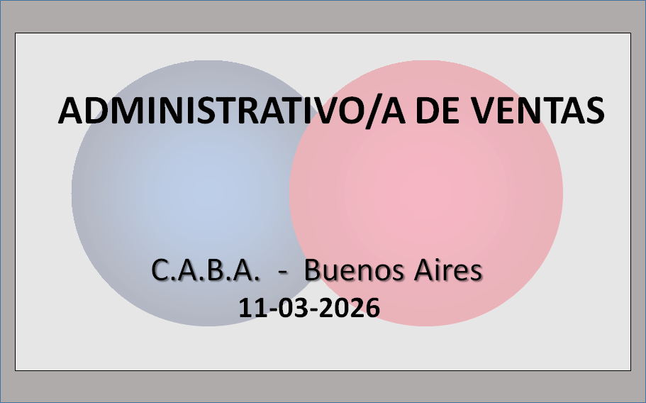 Administrativo/a de Ventas