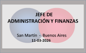 Jefe de Administración y Finanzas