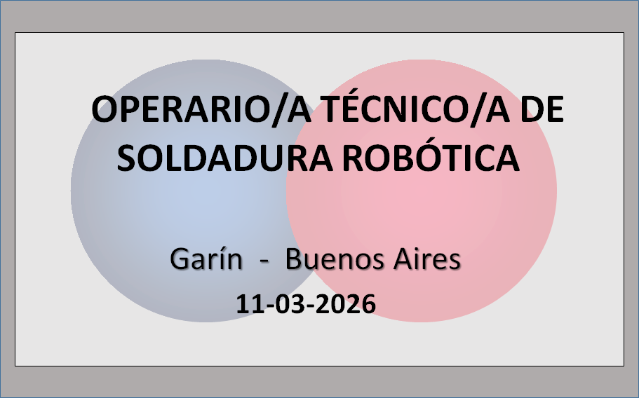 Operario/a Técnico/a de Soldadura Robótica
