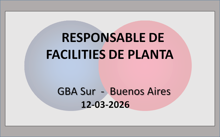 Responsable de Facilities de Planta