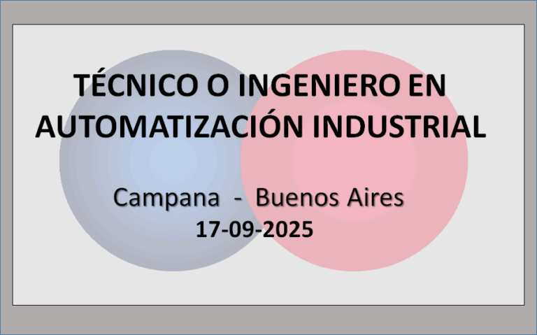Técnico o Ingeniero en Automatización Industrial
