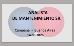 Analista de Mantenimiento Sr.