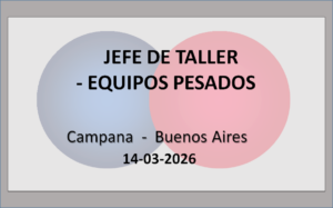 Jefe de Taller - Equipos Pesados
