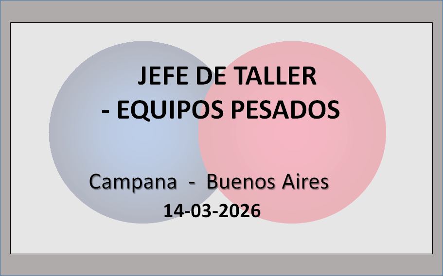 Jefe de Taller - Equipos Pesados 1 - OL Group Jefe de Taller - Equipos Pesados