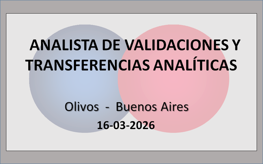 Analista de Validaciones y Transferencias Analíticas