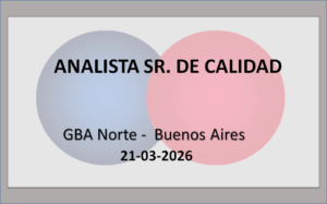 Analista Sr. de Calidad