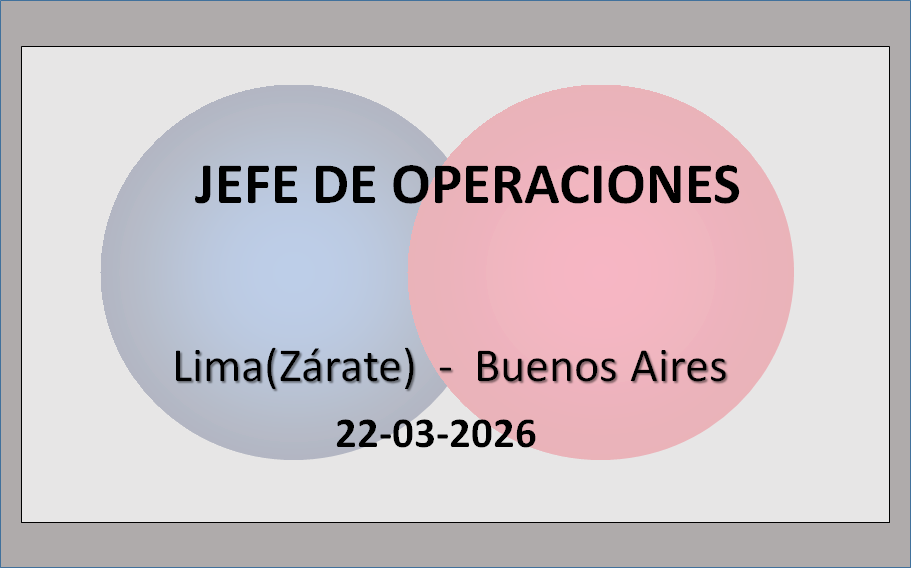 Jefe de Operaciones
