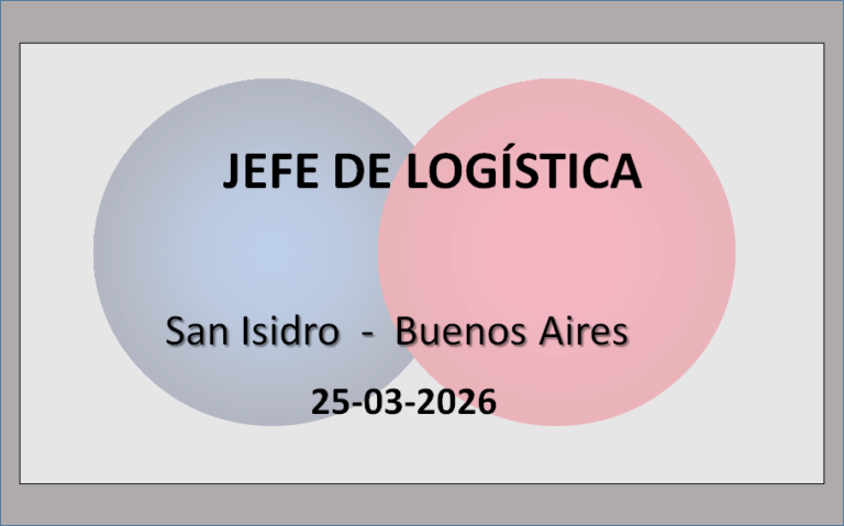 Jefe de Logística