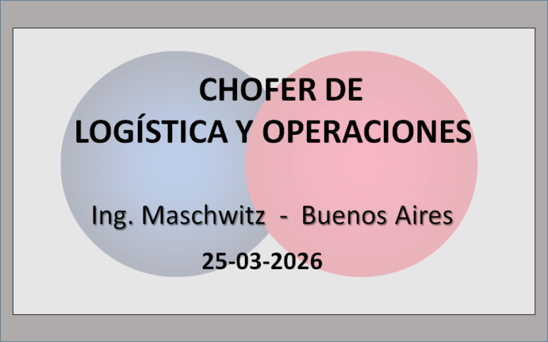 Chofer de Logística y Operaciones