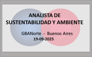 ANALISTA DE SUSTENTABILIDAD Y AMBIENTE