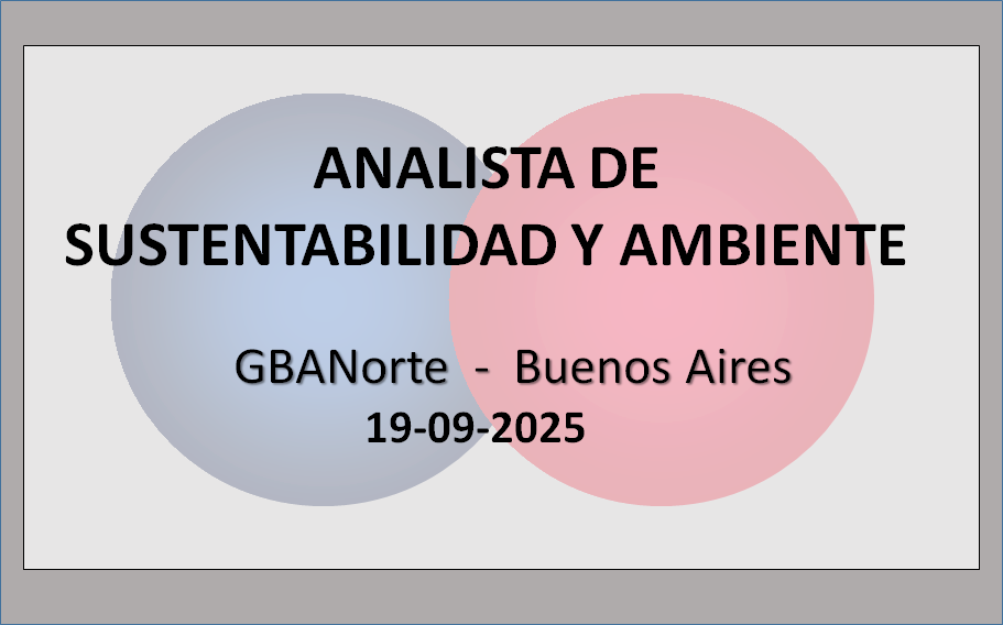 ANALISTA DE SUSTENTABILIDAD Y AMBIENTE