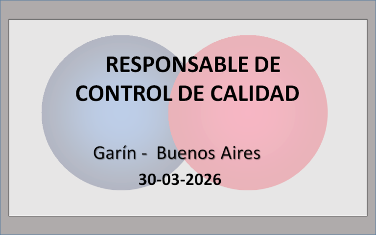 Responsable de Control de Calidad