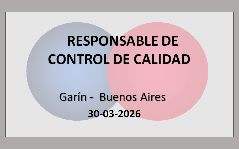 Responsable de Control de Calidad