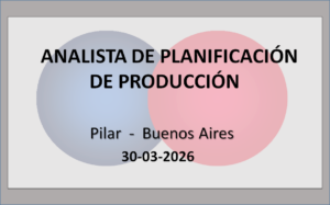 Analista de Planificación de Producción