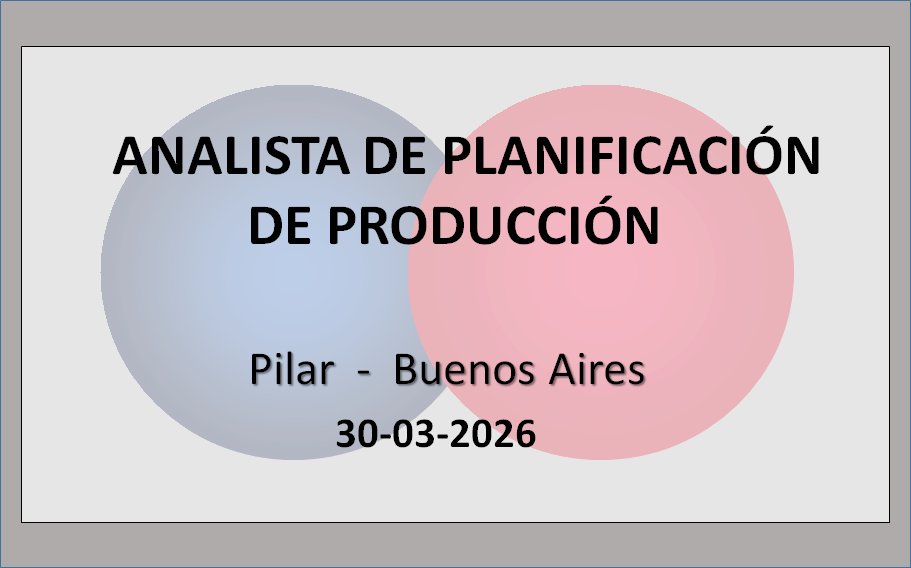 Analista de Planificación de Producción
