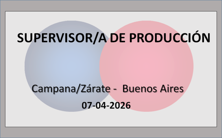 Supervisor/a de Producción