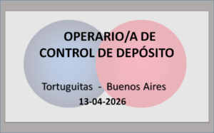 Operario/a de Control de depósito.