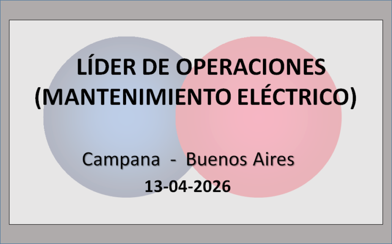 Líder de Operaciones (Mantenimiento Eléctrico)
