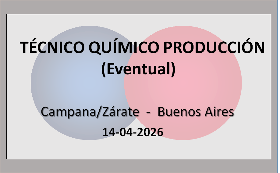 Técnico Químico para Producción (Eventual)