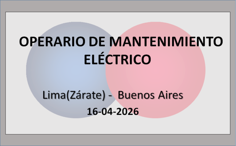 Operario de Mantenimiento Eléctrico