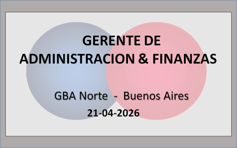 Gerente de Administración & Finanzas