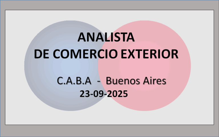 Analista de Comercio Exterior