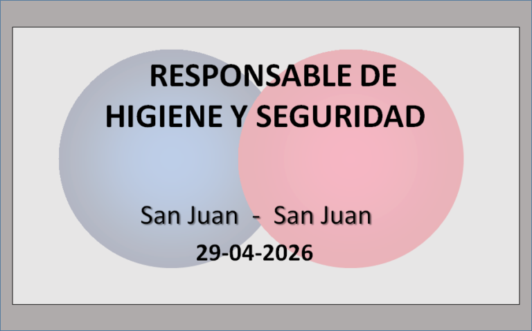 Responsable de Higiene y Seguridad