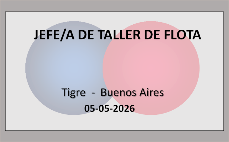 Jefe/a de Taller de Flota