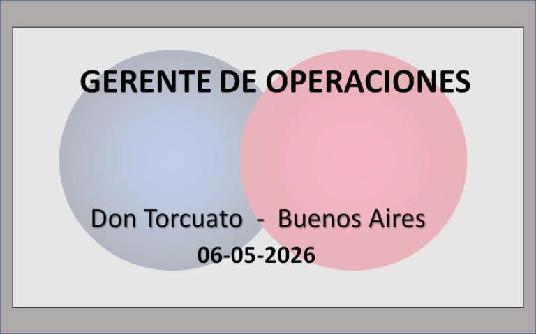 Gerente de Operaciones