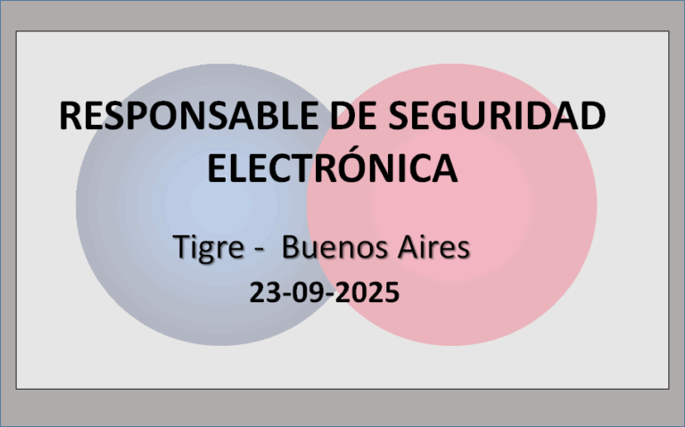 Responsable de Seguridad Electrónica