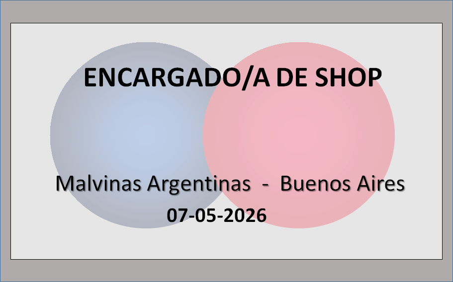 Encargado/a de Shop