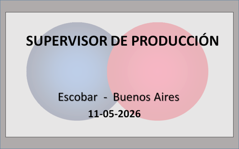 Supervisor de Producción