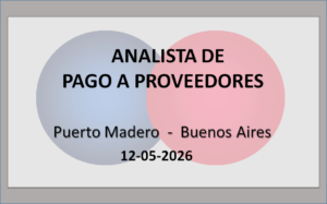 Analista de Pago a Proveedores