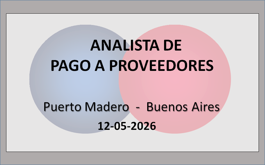 Analista de Pago a Proveedores