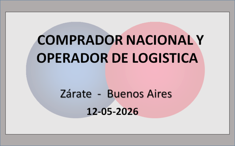Comprador Nacional y Operador de Logística
