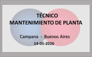 Técnico para Mantenimiento de Planta