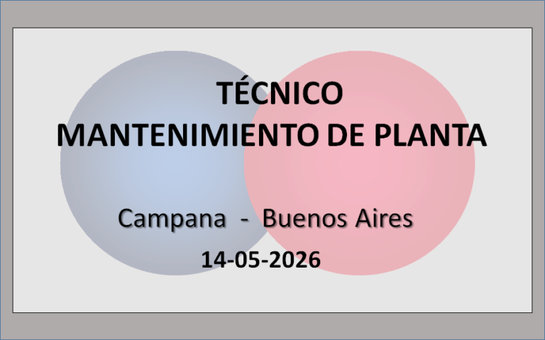 Técnico para Mantenimiento de Planta