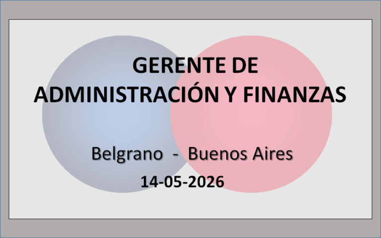 Gerente de Administración y Finanzas