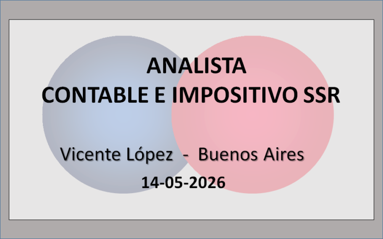 Analista Contable e Impositivo SSr
