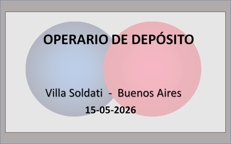 Operario de Depósito