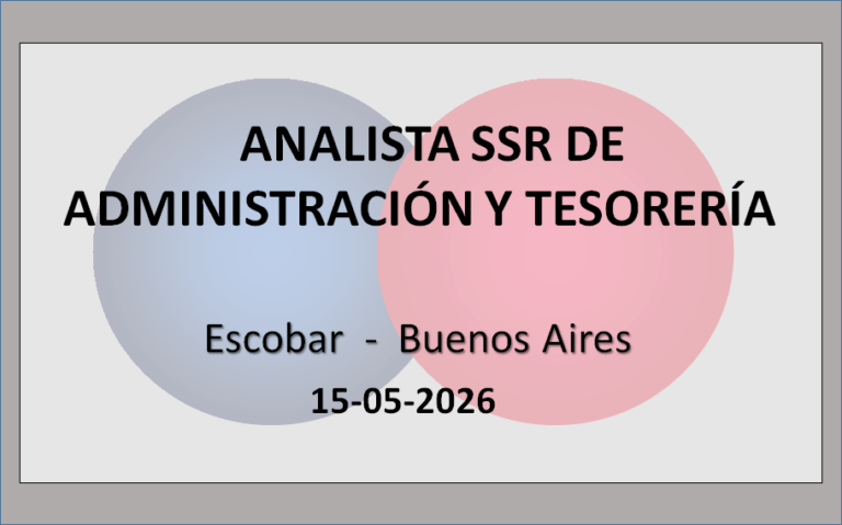 Analista Semi Senior de Administración y Tesorería