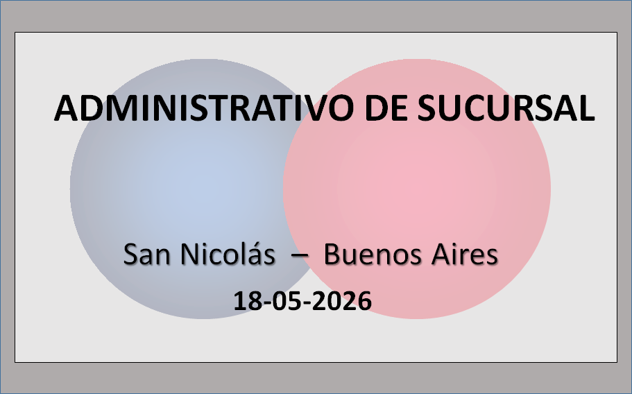 Administrativo de sucursal