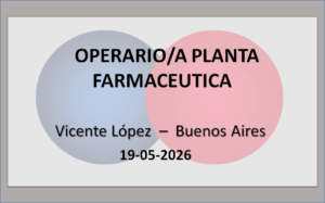 Operario/a Planta Farmacéutica