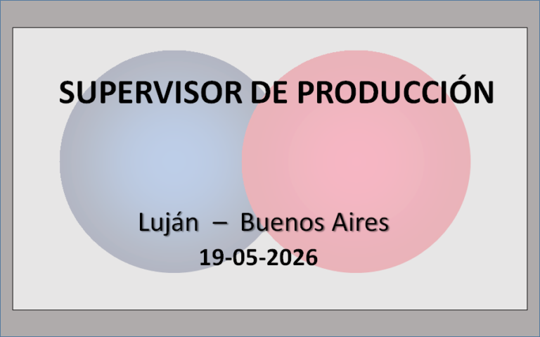 Supervisor de Producción
