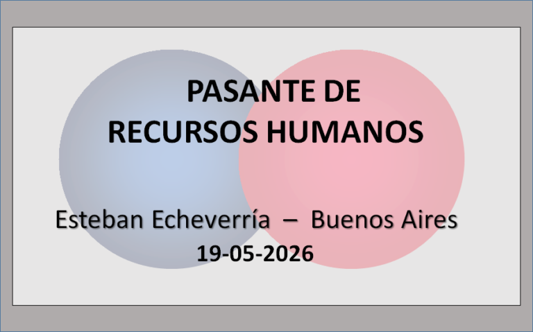 Pasante de Recursos Humanos