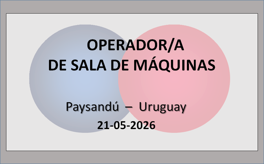 Operador/a de Sala de Máquinas