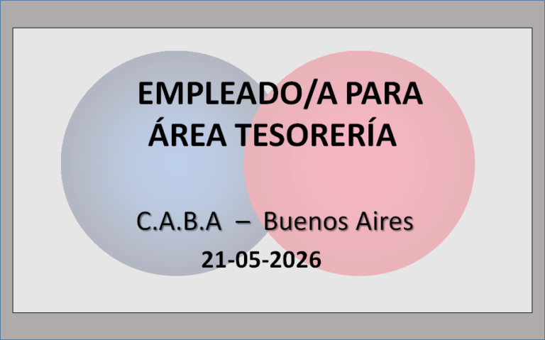 Empleado/a para el Área de Tesorería