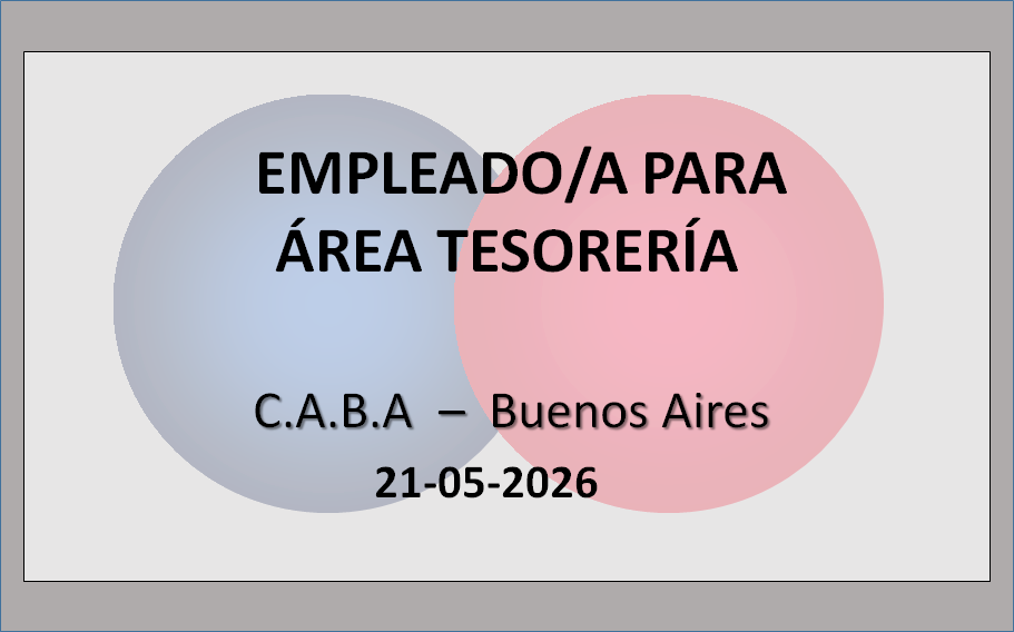 Empleado/a para el Área de Tesorería