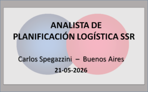 Analista de Planificación Logística SSr